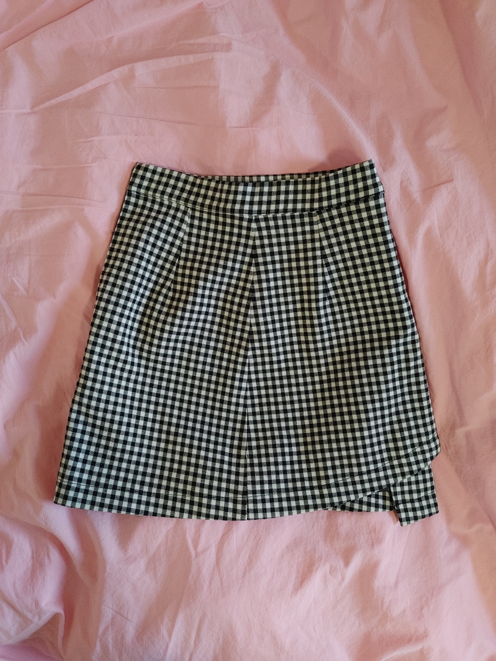 Black and White Gingham Skirt